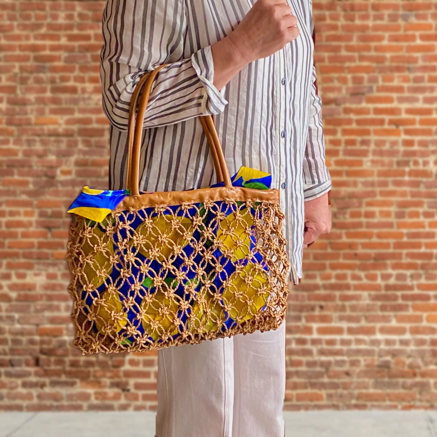 しな糸縄編みトート