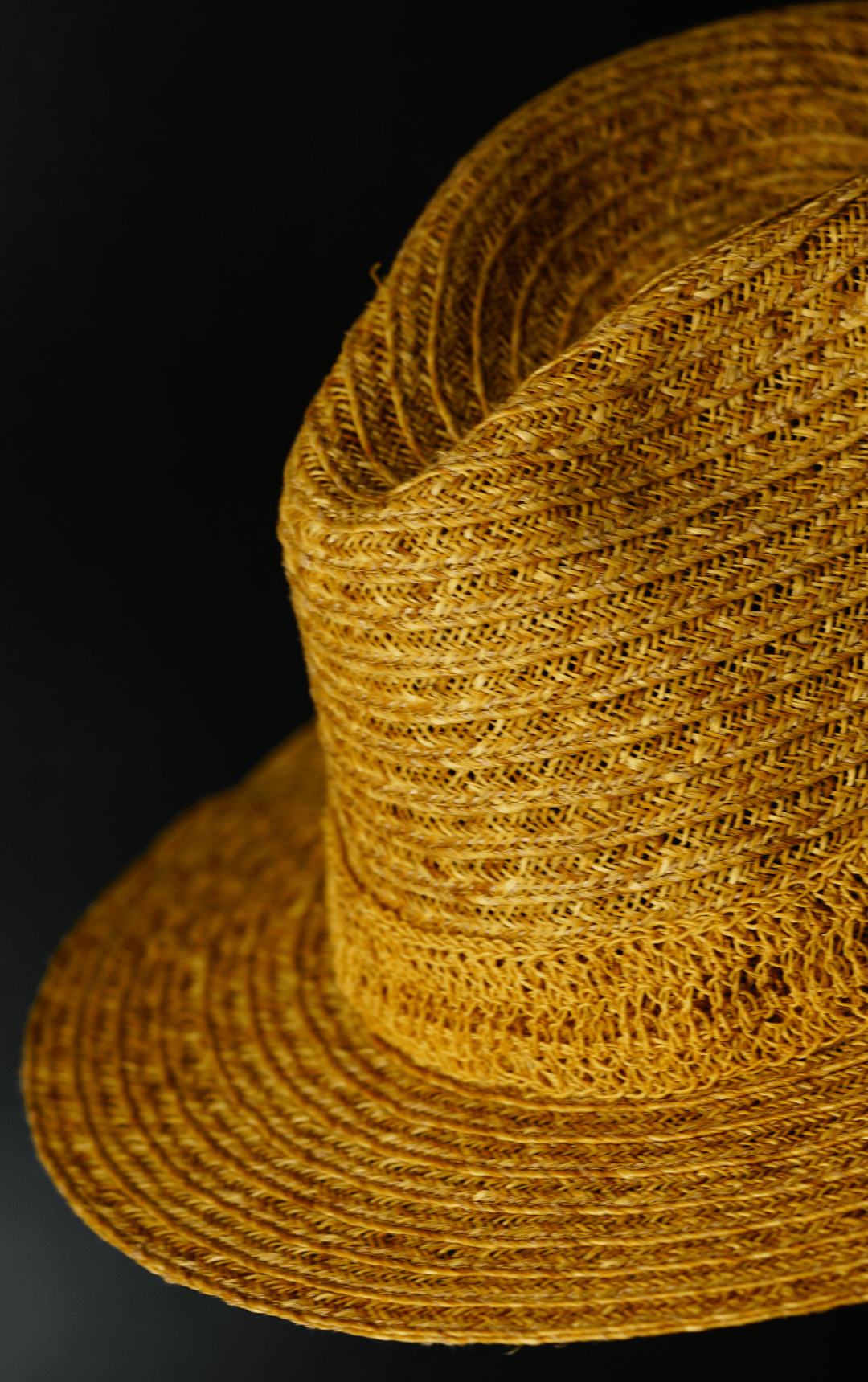 日本最古の織物　しな織手作り一点物　シャポーすだの麦わら帽子帽子