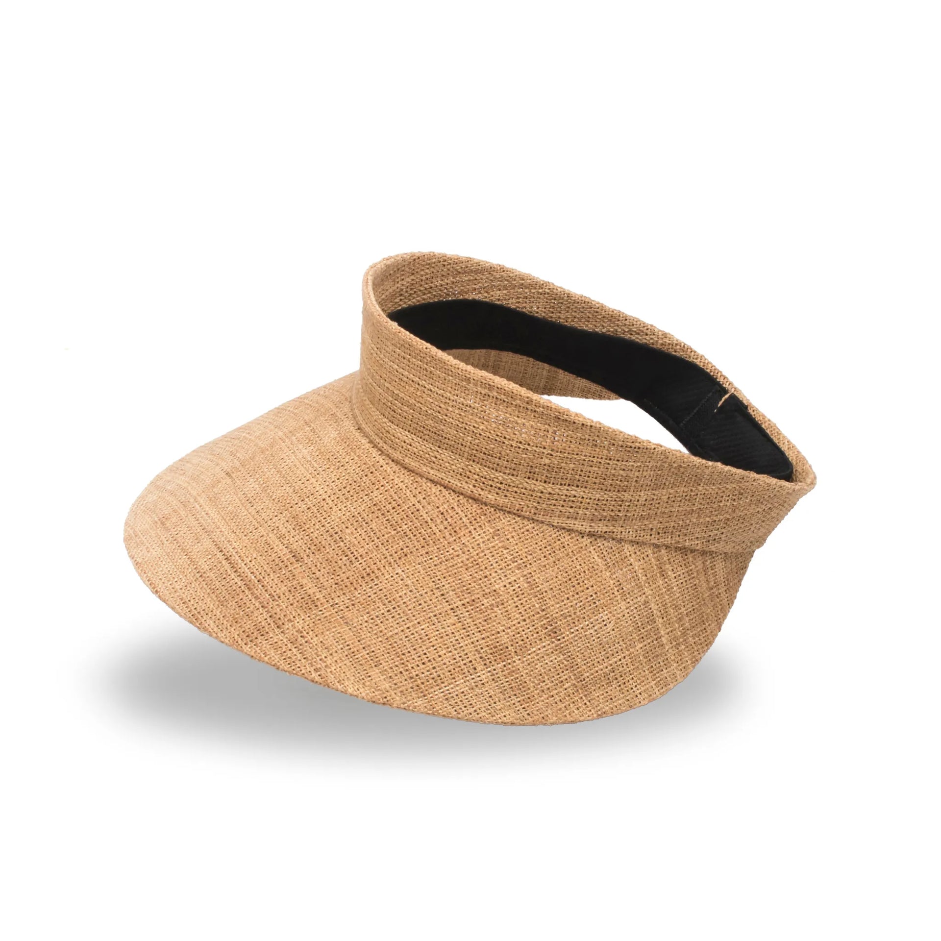 石田製帽　ブラウン帽子　サンバイザー　日本製 サンバイザー – しな織創芸石田